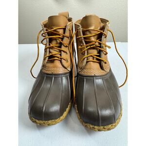 L.L. Bean Women’s Bean Boots Size 9 Brown Tan 6” Duck Boots Leather Rubber
